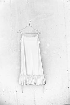 Nightie hanging on a hanger