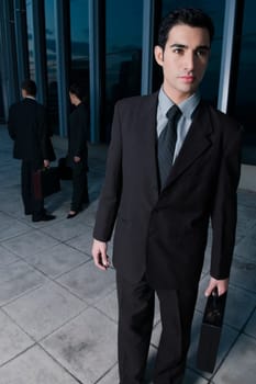 Businessman holding a briefcase
