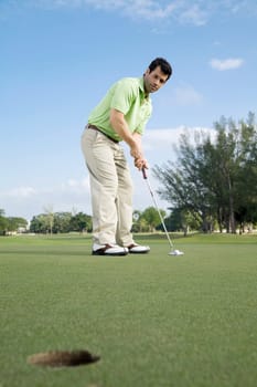 Golfer playing golf in a golf course, Biltmore Golf Course, Coral Gables, Florida, USA