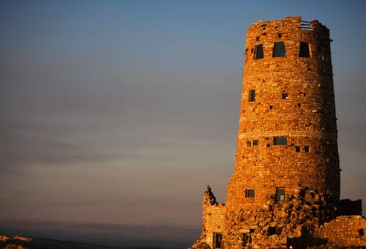 Ruins of a tower, Desert View Watchtower, Grand Canyon, Grand Canyon National Park, Arizona, USA