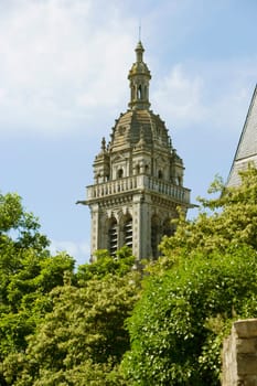 Low angle view of a cathedral, Le Mans Cathedral, Le Mans, France
