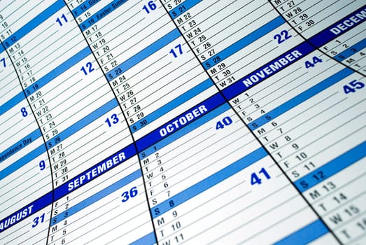 Close_up of a calendar