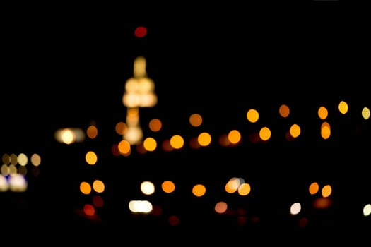 Suspension bridge lit up at night, Brooklyn Bridge, New York City, New York State, USA