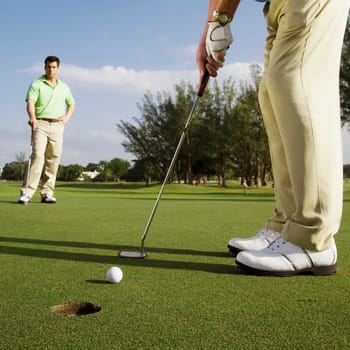 Two golfer playing golf in a golf course, Biltmore Golf Course, Coral Gables, Florida, USA