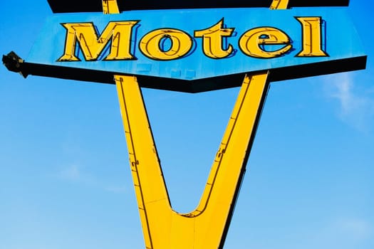Close_up of a motel signboard, Las Vegas, Nevada, USA