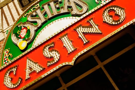 Signboard of a casino, Las Vegas, Nevada, USA