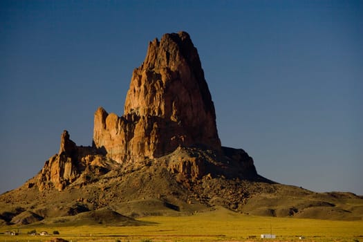 Rock formations on a landscape, Monument Valley Tribal Park, Arizona_Utah, USA