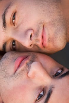 Portrait of a gay coupleŽs faces