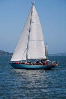 Sailboats in the sea, San Francisco, California, USA