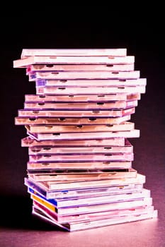 Stack of cd cases