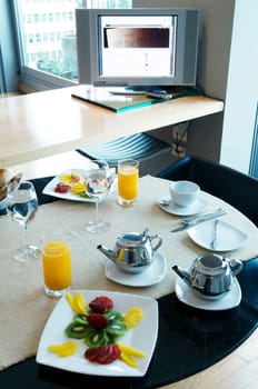 Breakfast on a table