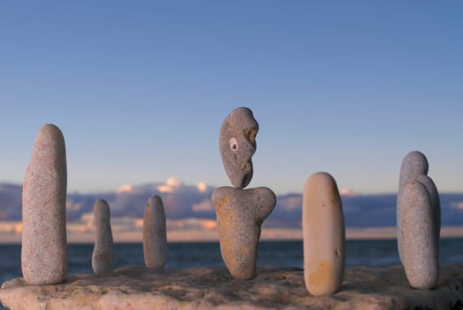 Pebbles on the beach