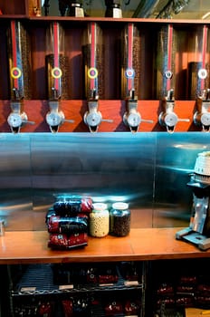 Coffee makers in a cafe