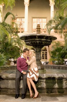 Couple romancing in a hotel, Biltmore Hotel, Coral Gables, Florida, USA