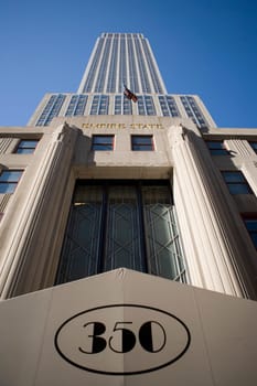 Low angle view of a skyscraper, Empire State Building, Manhattan, New York City, New York State, USA