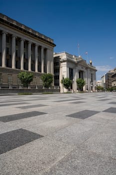 Buildings along the road, Washington DC, USA