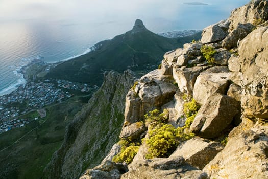 High angle view of a mountain