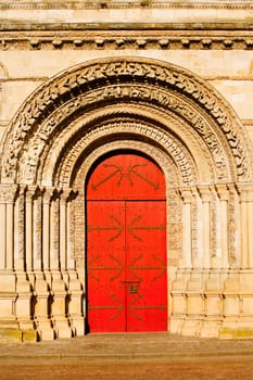 Entrance of a church, Eglise Sainte_Croix, Bordeaux, France