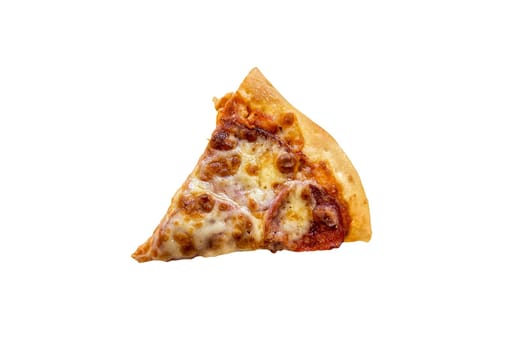 Pizza slice isolated on white background