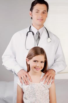 Portrait of a doctor with a girl
