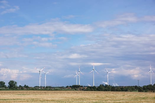 Windmills near the village. Windmills near the village.