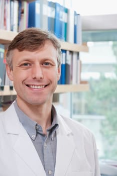 Portrait of a doctor smiling in a laboratory