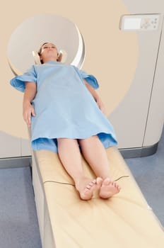 Patient going through an MRI scan