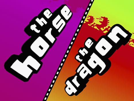 Text on a colored background