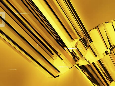 3-d on a yellow background