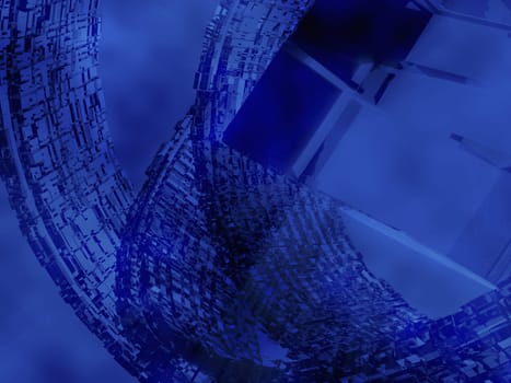 Abstract pattern on a blue background