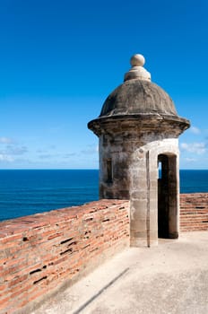 Observation tower at the Castillo de San Cristobal, in Old San Juan, Puerto Rico.