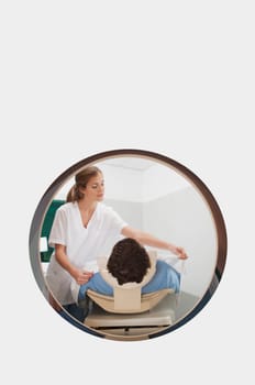 Patient going through an MRI scan