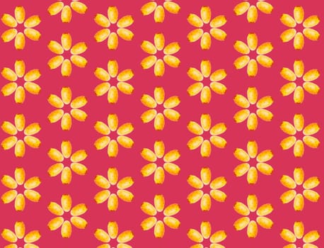 Seamless food pattern. Whole yellow prickly pears cactus fruits on colourful background. From above. Minimal flat lay food texture.