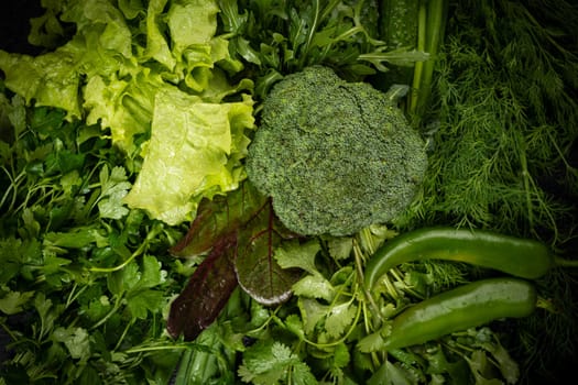Assorted raw vegetables  background. Healthy clean eating, dieting concept