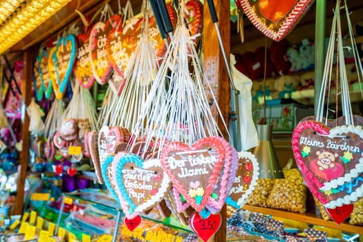 Traditional Gingerbread heart cookie in Germany