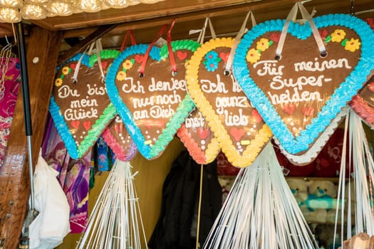 Gingerbread Hearts at German Christmas Market