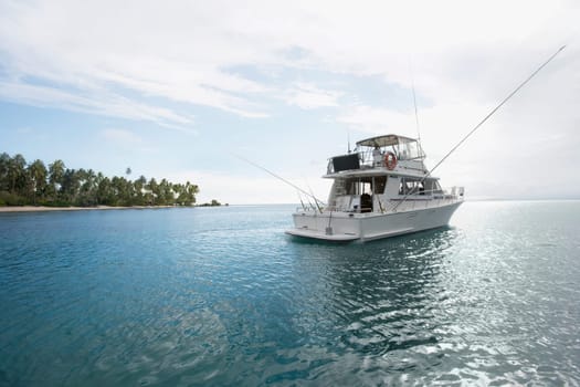 Tourboat in the sea