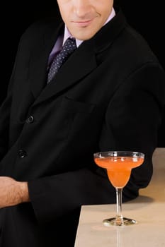 Businessman in a bar