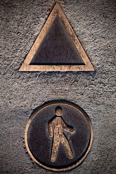 Close_up of a Pedestrian Crossing sign, San Francisco, California, USA