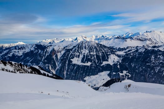 Winter in the swiss alps, Switzerland
