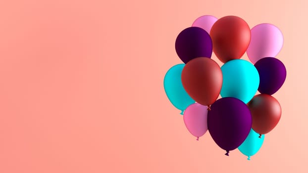 Creative Balloon Abstract as an Indoor Celebration Background