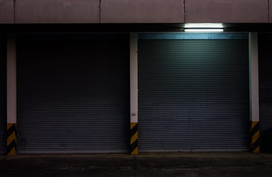 Warehouse Gate at night