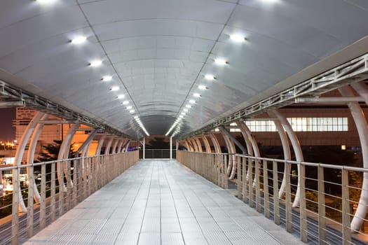 modern Overpass at Night