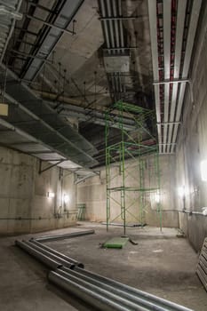 Big pipe under the building underground