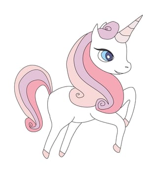 cute unicorn - character isolated from background