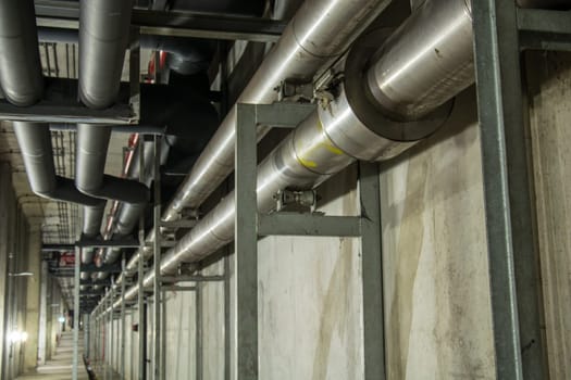 Big pipe under the building underground