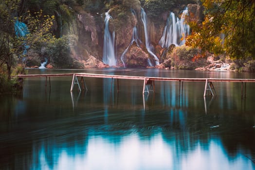 Kravice Waterfalls, Bosnia and Herzegovina, Europe. Summer travel.
