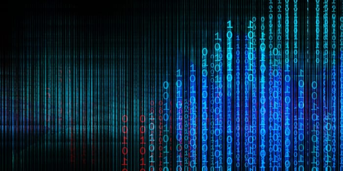 Binary Code Background as an Advanced Computer Data Technology