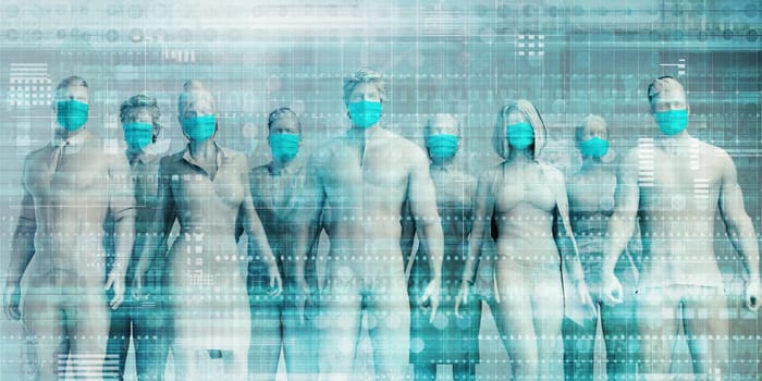 People Wearing Face Masks to Protect Against Covid-19