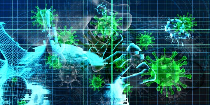 Virology Study of Virus Science Concept Background